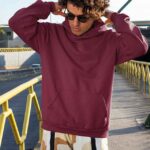 Maroon Unisex Pullover fleece Hoodie