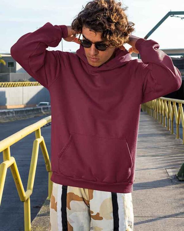 Maroon Unisex Pullover fleece Hoodie