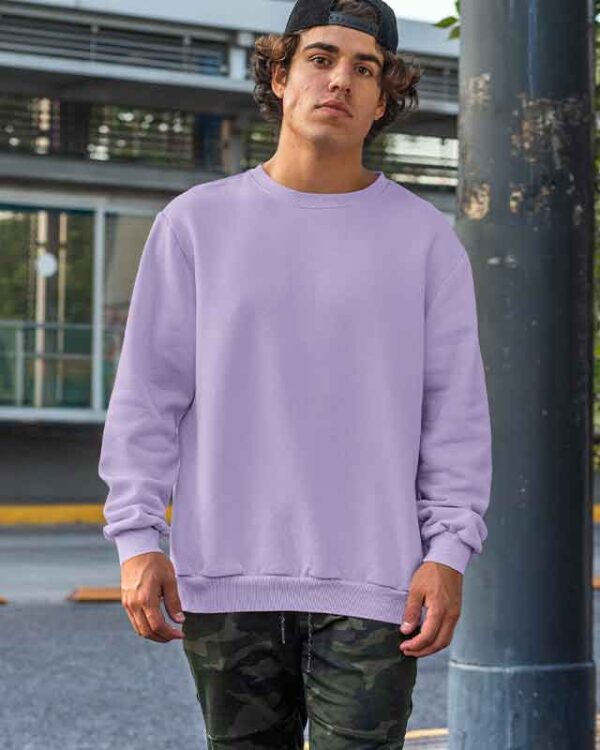 mens Plain Lavender Sweatshirt