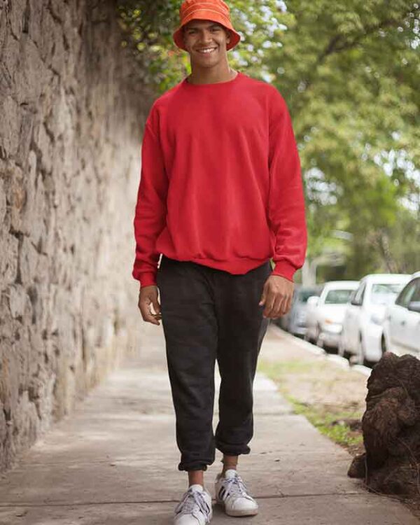 men's red sweatshirt