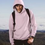 Light Pink Unisex Pullover fleece Hoodie