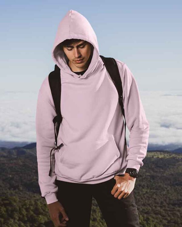 Light Pink Unisex Pullover fleece Hoodie