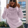 Light Pink Women's Pullover fleece Hoodie