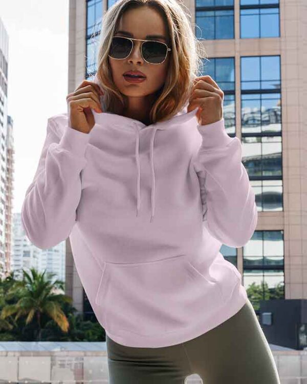 Light Pink Women's Pullover fleece Hoodie