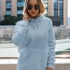 Women's Baby blue Pullover Hoodie