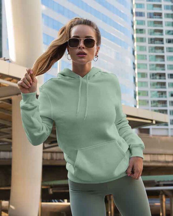 Mint Green womens Pullover fleece Hoodie