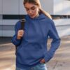 women's plain navy blue hoodie