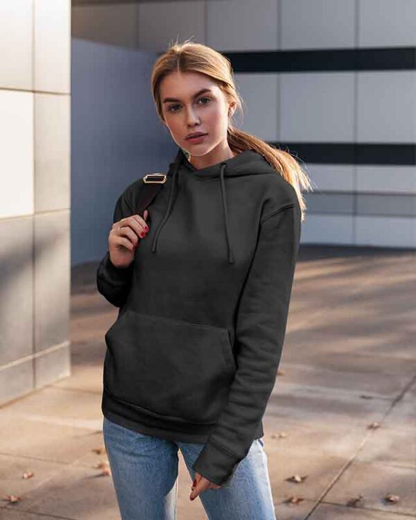 Plain Black Pullover fleece Hoodie