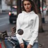 Women's plain white hoodie