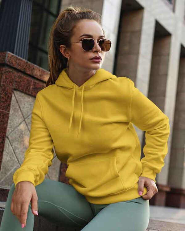 Golden Yellow Women's Pullover fleece Hoodie